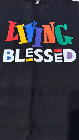 "LIVING BLESSED" TEE- BLACK (PRE-ORDER)